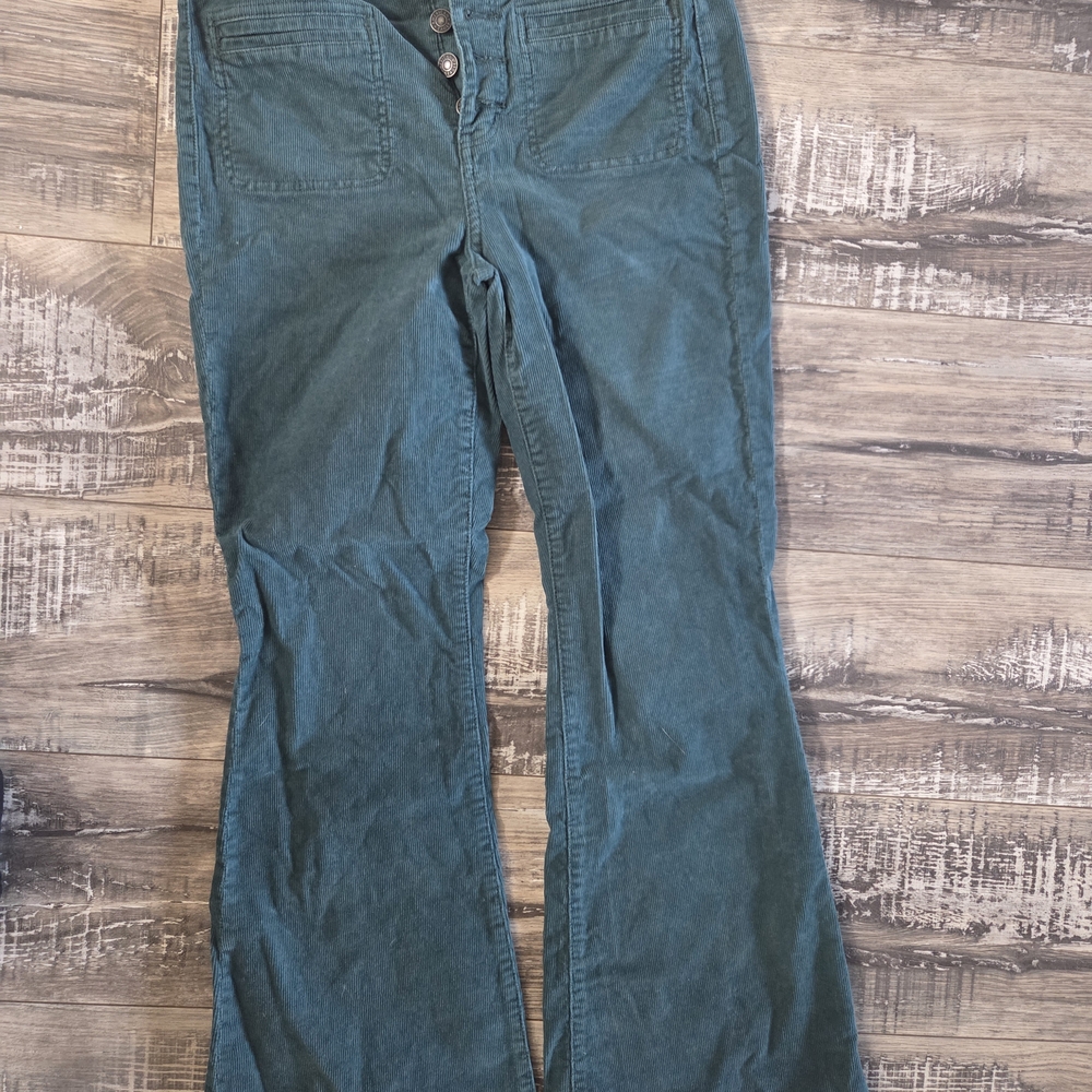 American Eagle Outfitters Courdoroy Flare Jeans Green